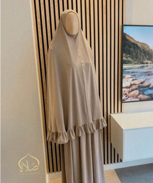 Jersey Ruffel Khimaar Set